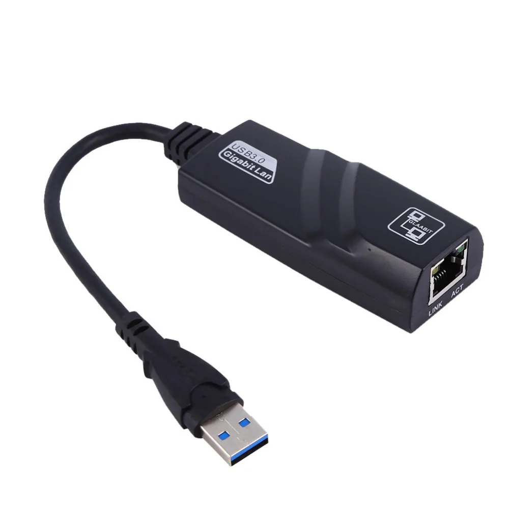 Adaptador de red Ethernet para PC, tarjeta de red con cable USB 3,0 a RJ45 Gigabit Ethernet LAN (10/100/1000) Mbps, venta al por mayor