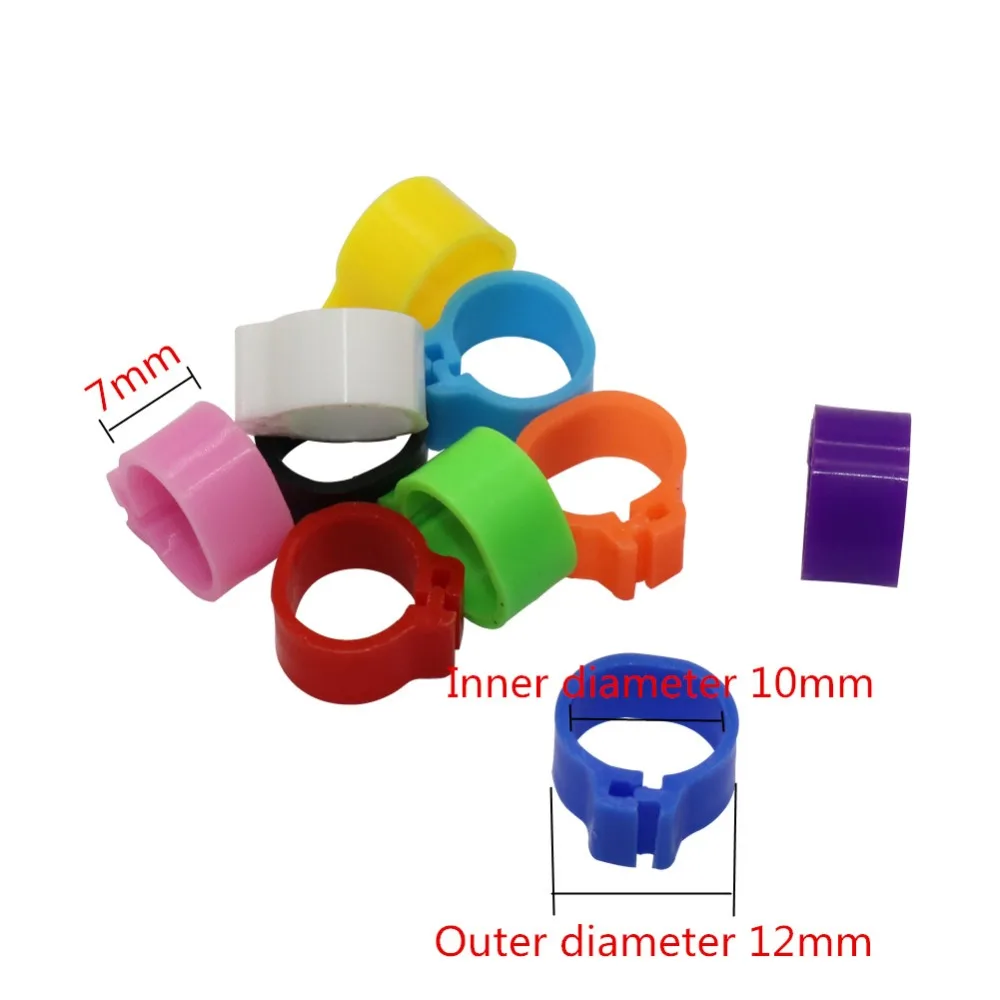 Multicolor Pigeons Rings 10mm Bayonet Identification Ring Bird Plastic Clip Rings Pigeon Foot Ring Pigeon Supplies 200 Pcs