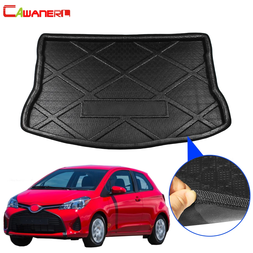 

Cawanerl Car Accessories Trunk Mat Floor Boot Tray Liner Cargo Carpet Luggage Mud Protector Pad For Toyota Yaris L 2013-2016