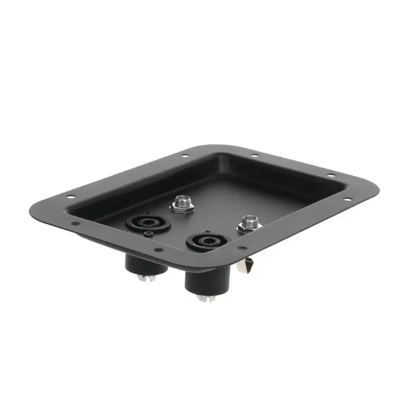 Junction Box 4-Core Socket Jack Plate Terminal Binding Post Dual Speakon Input PA DJ Speaker Cabinet
