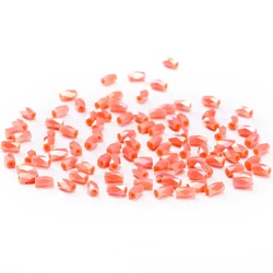 Austria Charm Glass Beads Cylinder Crystal Beads Pomegranate Red AB 50pcs 2*4mm Austria Crystal 18 Cutting Faces Loose Beads C-2