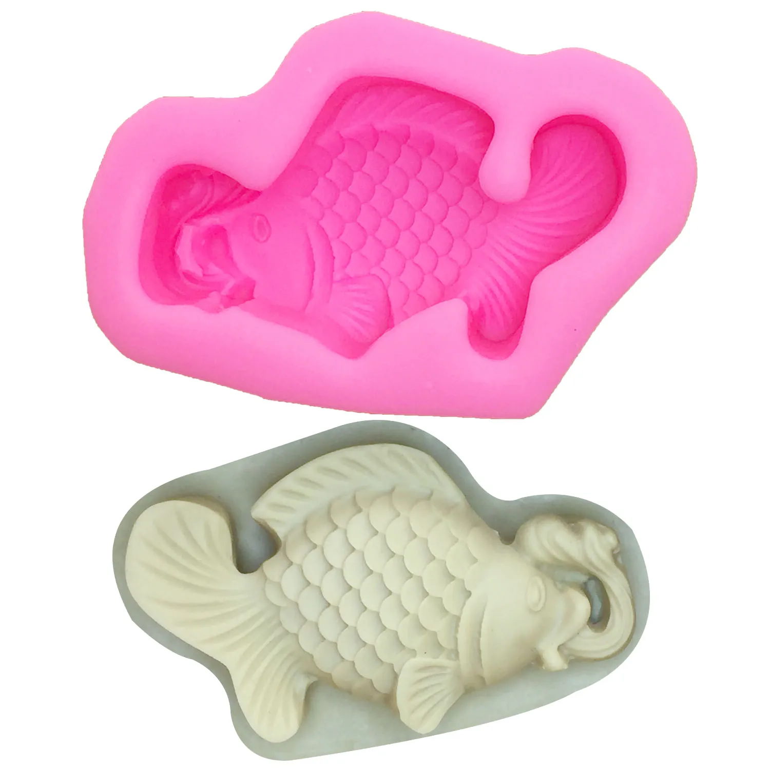 M0735 Goldfish fish Soap Silicone Cake Mold ,Bakeware Paste Mould For Chocolate Cookie Clay Fondant Cake Decorating Tools