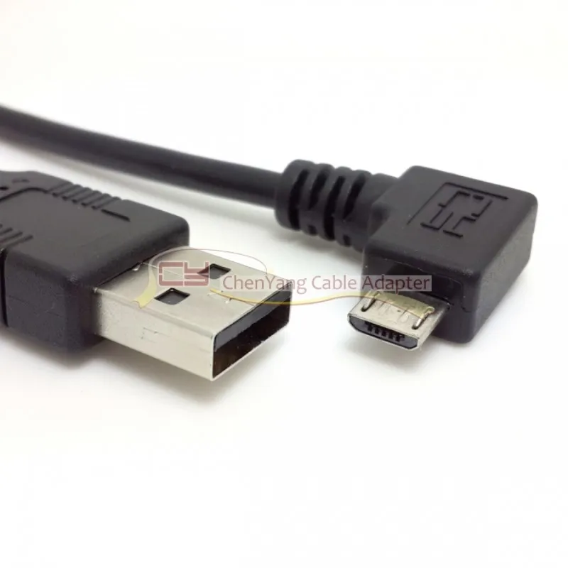 

90 Degree Right Angled Micro USB Male to USB Male Data Cable 1M for Galaxy S4 i9500 S3 i9300 100cm
