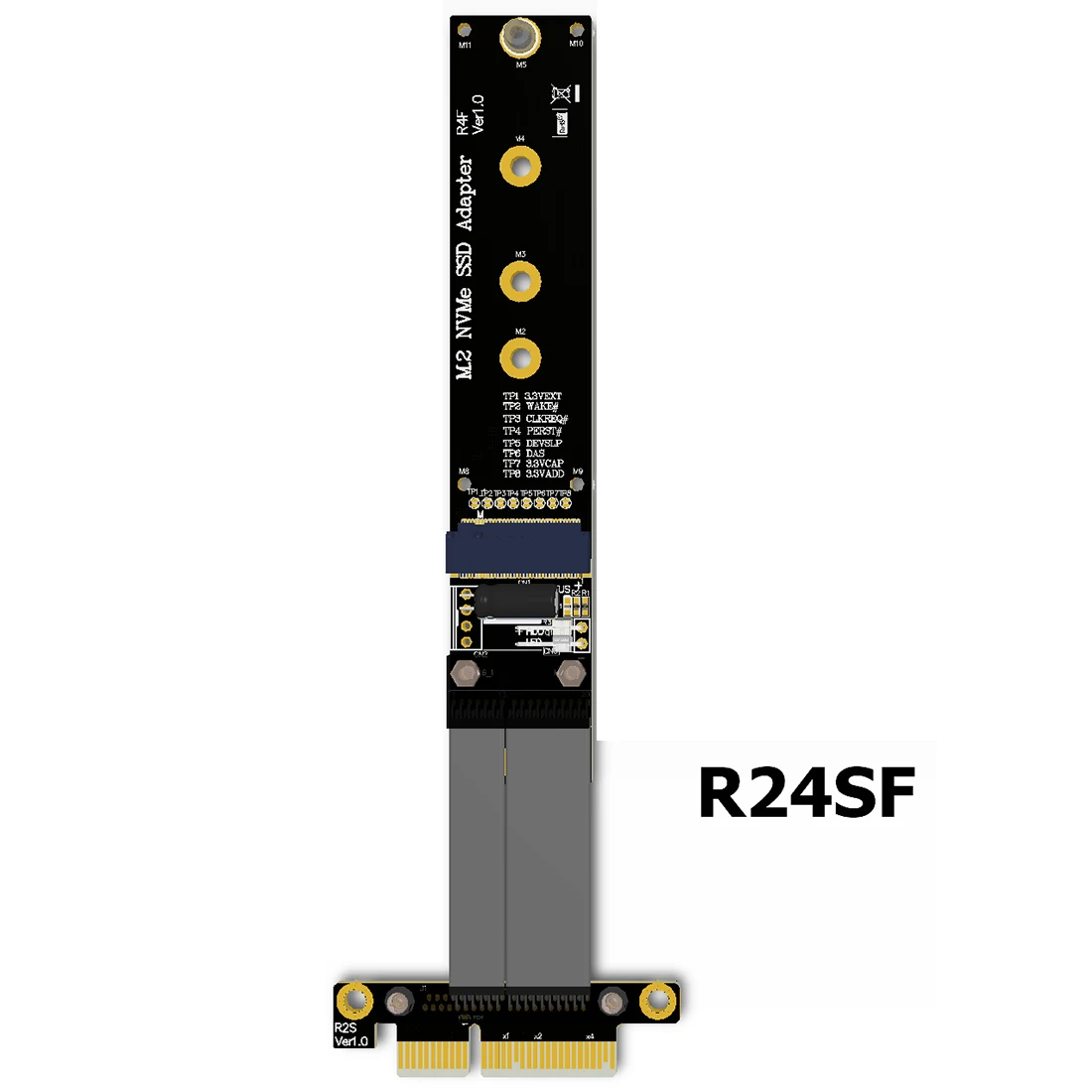 M.2 for NVMe SSD Extension Cable Solid Drive Riser Card R44SF/R24SF M2 to PCI-Express 3.0 X4 PCIE 32G/bps M Key Extender