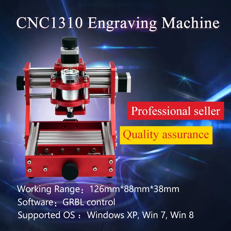 MINI CNC 1310 Metal Engraving Cutting Machine PVC PCB Aluminum Copper Engraver Router