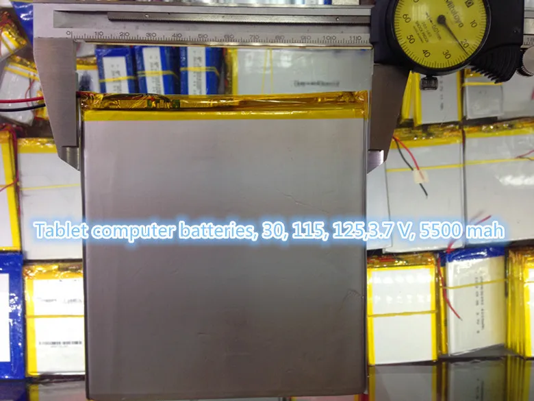 リチウムポリマー電池,3.7v,幅3mm,115mm,125mm,5500mah,pc,タブレット