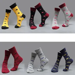 2017 New Fashion Socks Men Wedding Cotton Black Thick Winter Socks Funny Mustache Socks Male Retro Ancient Business Dress Socks