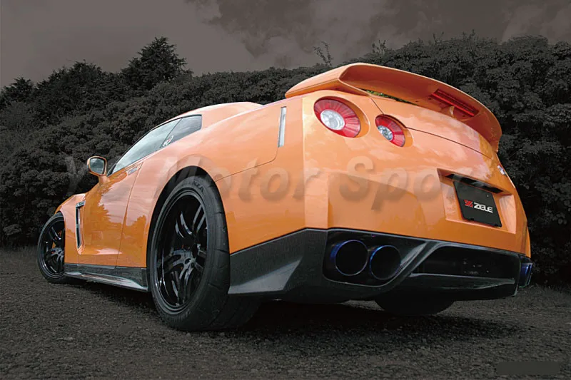 Car Accessories Carbon Fiber WA Style Rear Bumper Lip without Brake Light Hole Fit For 2008-2011 R35 GTR CBA Rear Lip