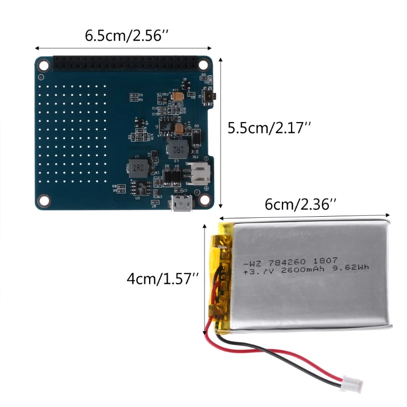 Bateria de lítio do módulo 2500 mah da placa do chapéu de ups para o modelo b/pi 3 do raspberry pi 2b/b +/a +