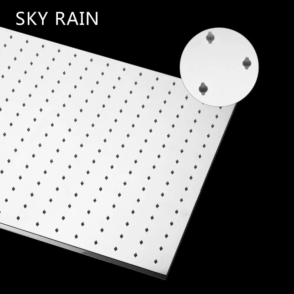 2024 Smart Digital Screen Touch Controller Thermostatic Valve Mixer 24 Inches 600x600mm Shower Head Set Rain Handheld Shower