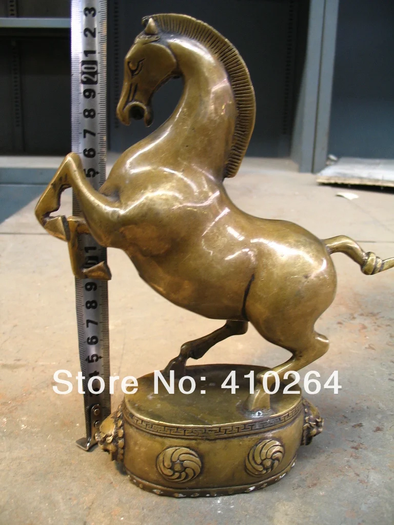 FREE SHIPPING [Nice Discount ] 22 cm horse on Drum bronze statue