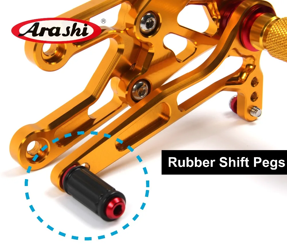 Arashi Adjustable Rearsets Replacement Rubber Shift Peg Gear Selector Motorcycle Footrest Spare Parts Foot Peg 1PCS