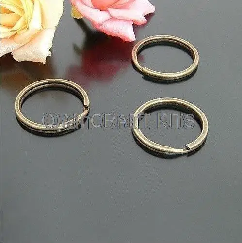 

300pcs Large Split Key Ring, Antiqued Bronze 28mm zinc alloy lead and nickle free