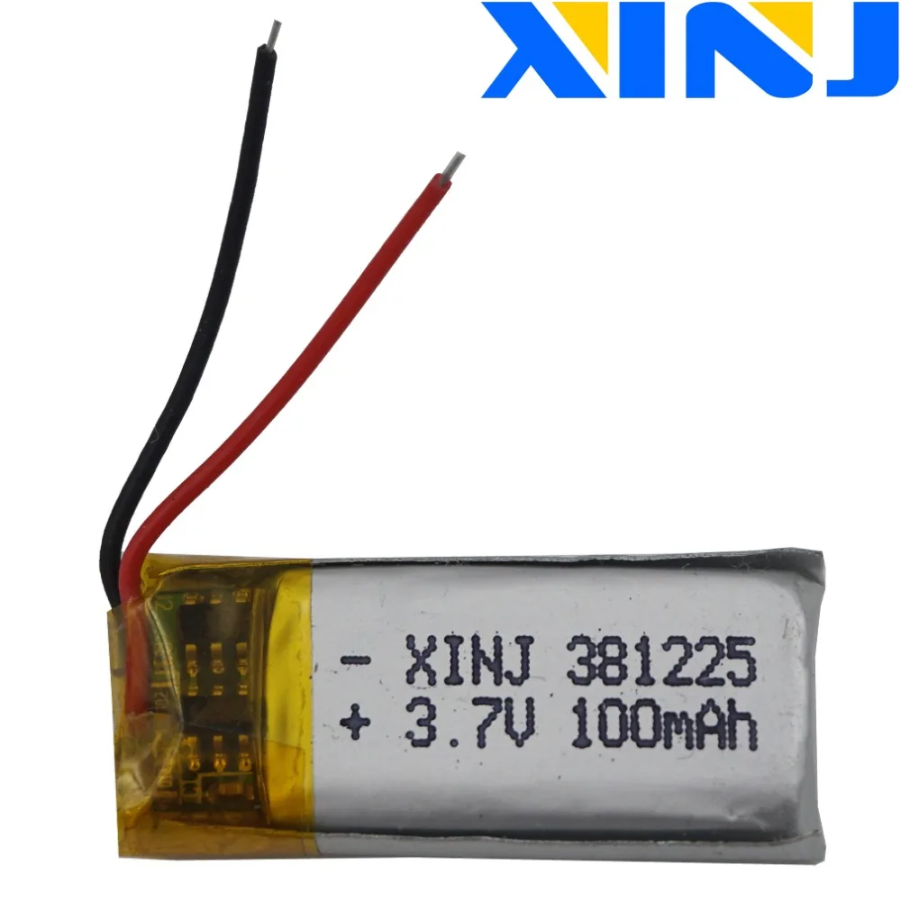 

3.7V 100 mAh 381225 Polymer Li Lithium Lipo Battery For Record Pen Headphones GPS Sat Nav Driving Recorder Bluetooth Speaker Mp3