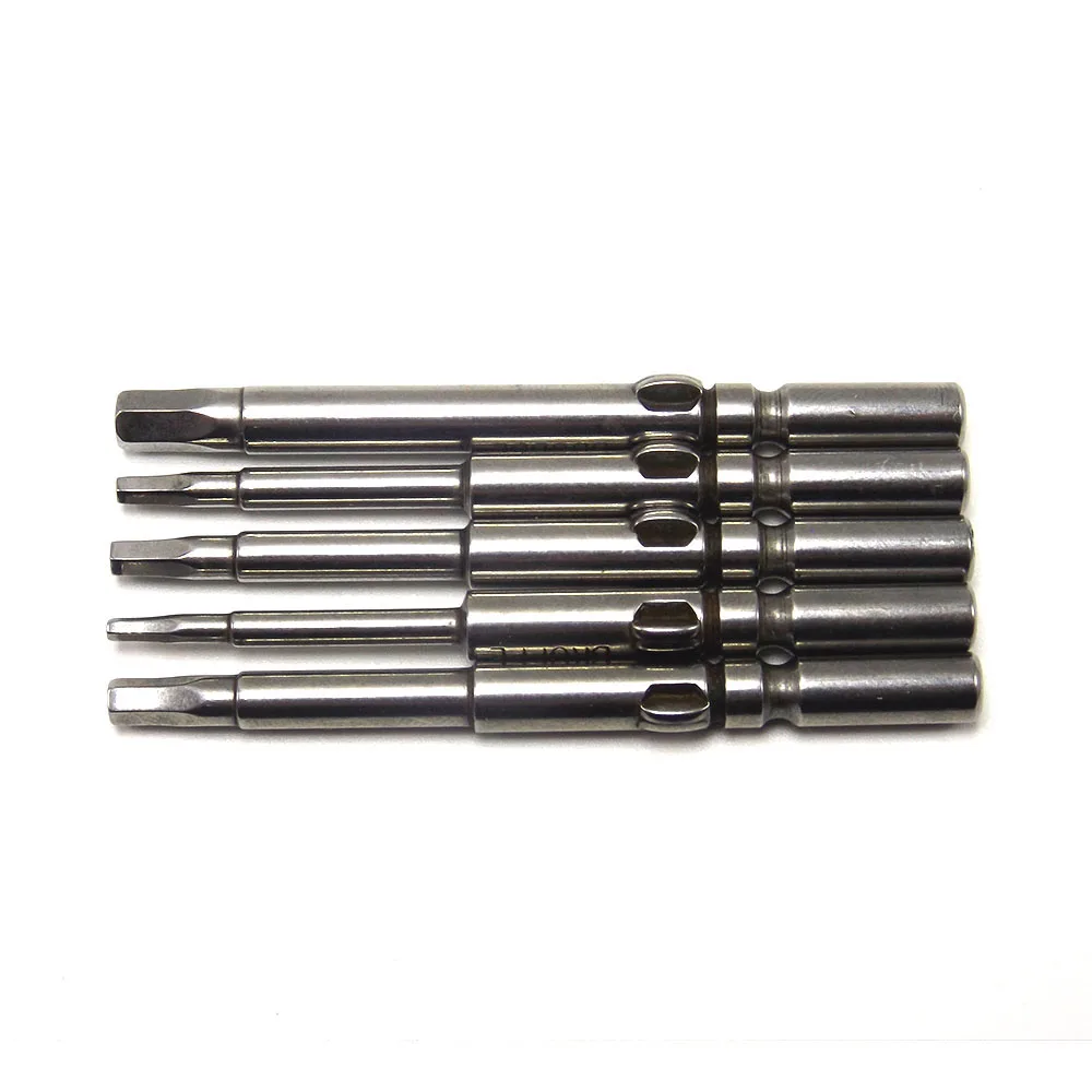 5pcs Shank Diameter 5mm Alloy Steel Multifunction Electromotion Inner Hexagon Head Screw for DC Powered Electric Screwdriver 80