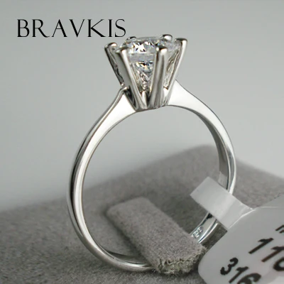 BRAVEKISS wedding band crystal solitaire bague rings engagement rings bands for women alliance bridal rings jewelry BJR0012B