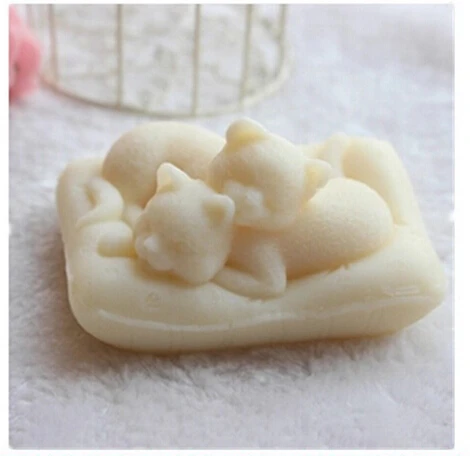 

DIY Sell Hot Cat Shaped Silicone Mold Fondant Cake Decoration Mold Animal Handmade Soap Mold