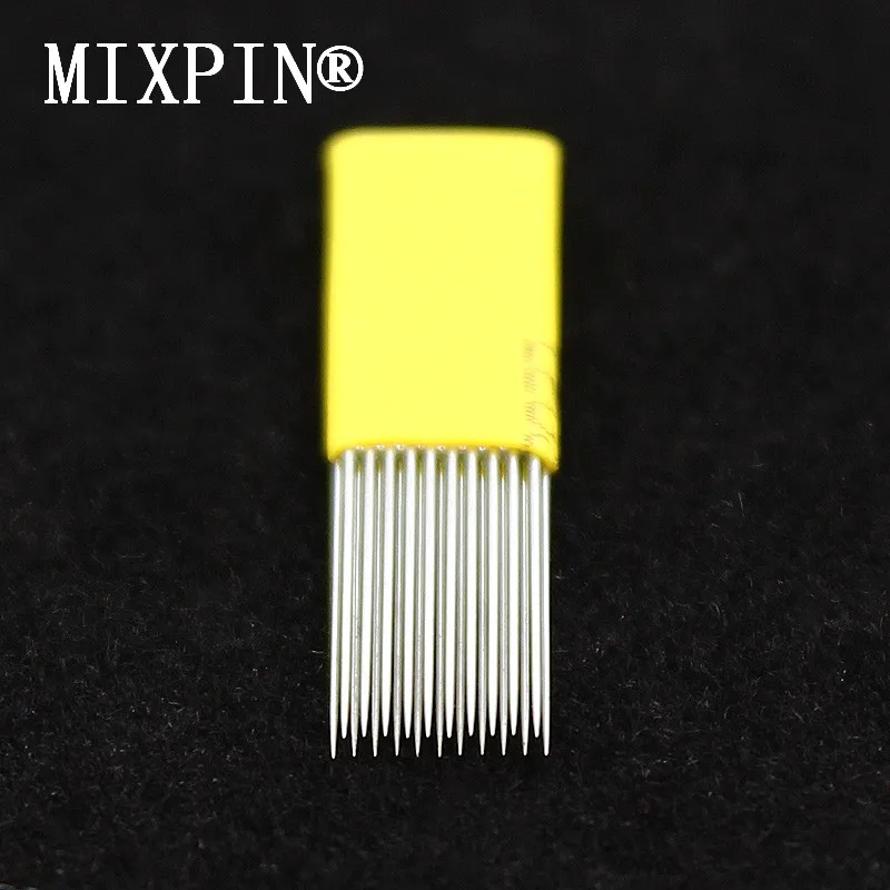 10PCS Microblading Shading Blades Tattoo 21 Pins Fog Eyebrow & Lips DOUBLE ROW Needles 21M1