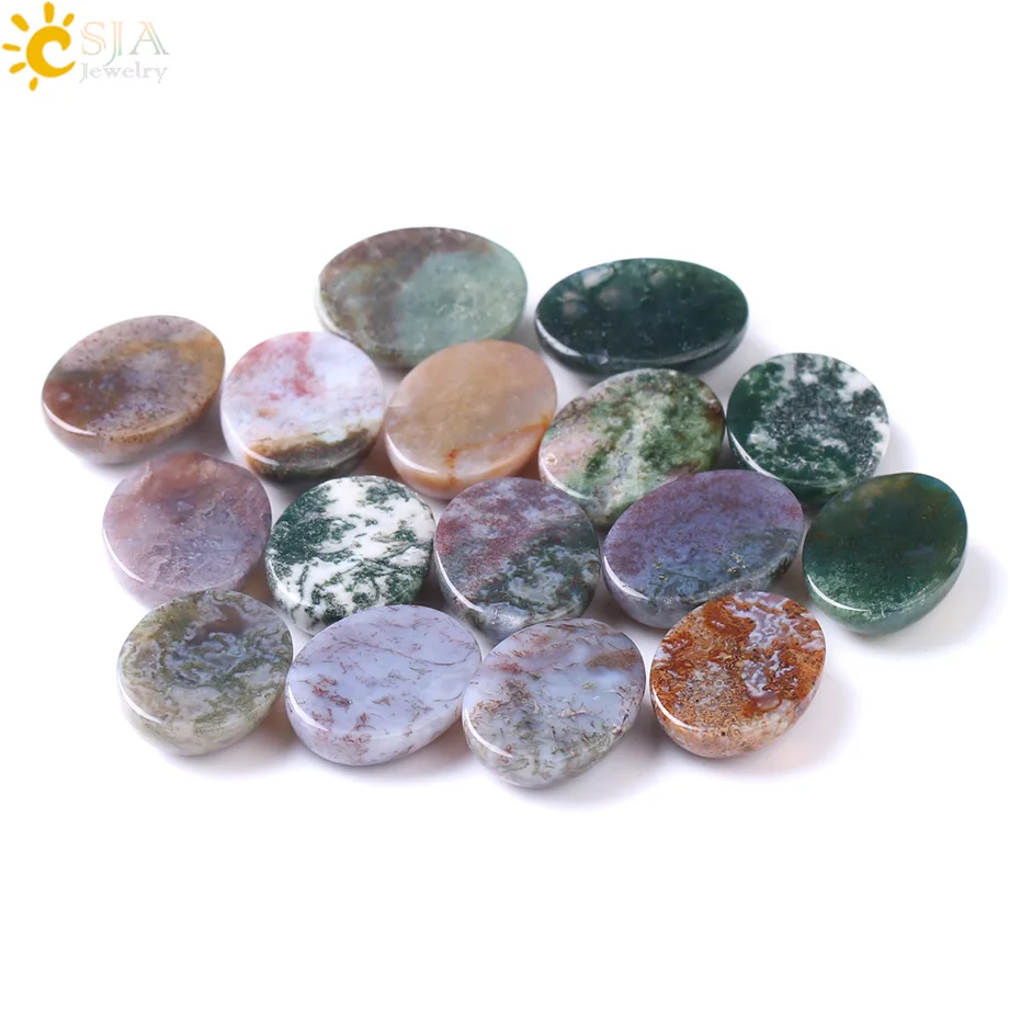 CSJA 1PC No Hole Reiki Indian Agates Onyx Beads Natural Loose Semi-precious Stone for DIY Handmade Original Jewelry Making F282
