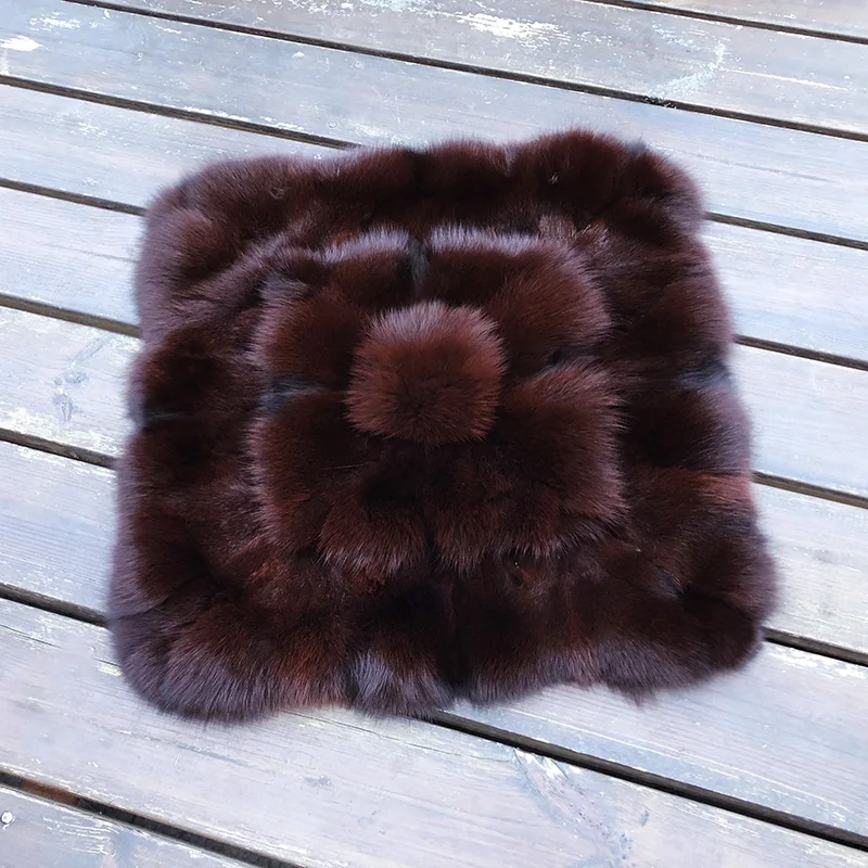 

CX-D-138C индивидуальный размер, роскошный диван из натурального лисьего меха, напольная подушка для автомобильного сиденья, подушка из натурального меха