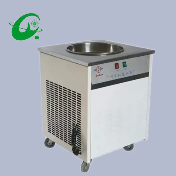 Máquina de sorvete frito 15 kg/h, sorvete plano com chapa frigideira r22, máquina para fritar sorvete, máquina de rolo de sorvete