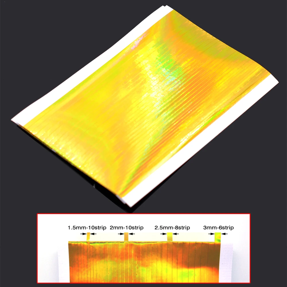 MNFT 5Pcs 12X7.3cm Self Adhesive Holographic Film Lure Flash Tape DIY Fishing Lures  Nymph Fly Tying Materials