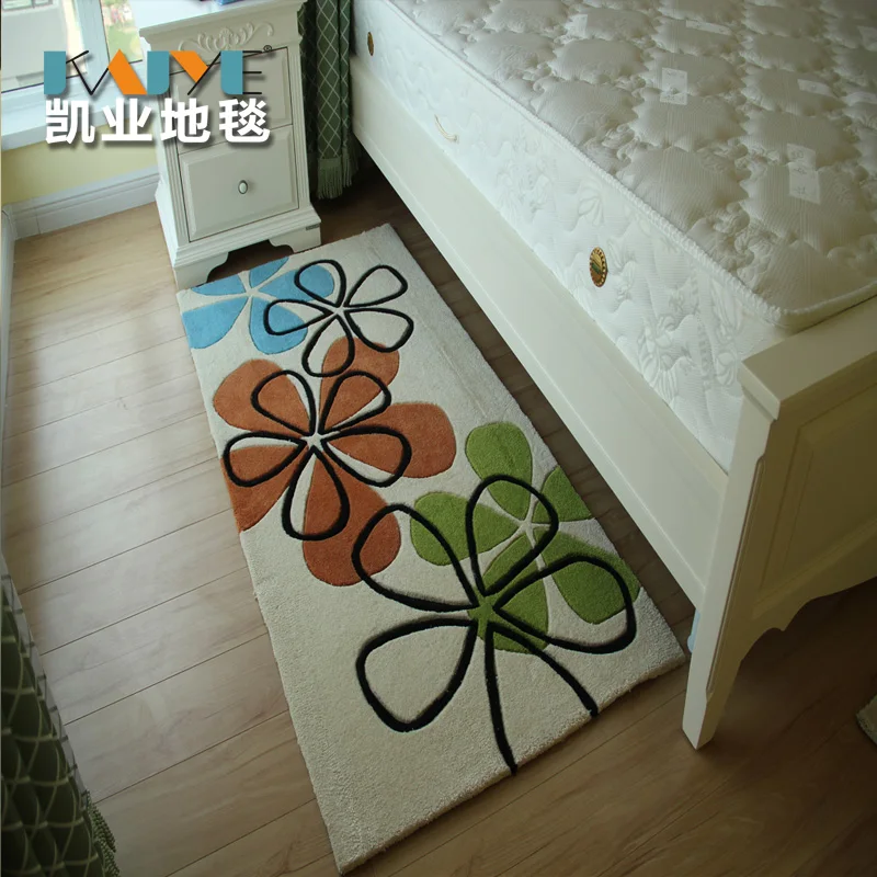 Handmade carpet rustic flower short piaochuang customize