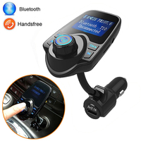 Bluetooth T10 Car Kit Handsfree MP3 Player FM Transmitter Modulator USB Charger MIC