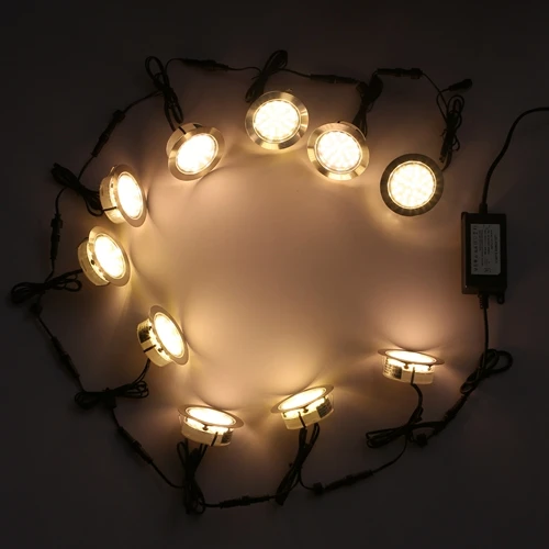QACA LED-deklamp 2,5 W IP67 waterdichte verzonken inbouwverlichting kits tuin trappen pad buitendecoratie 10 stks/set B107-10