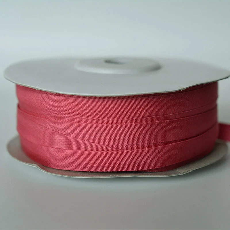 221 Rouge Red 100% Pure Silk Ribbons Thick Taffeta Double Faced for Embroidery Clothes Lable Doll Miniature Gift Packing image 4