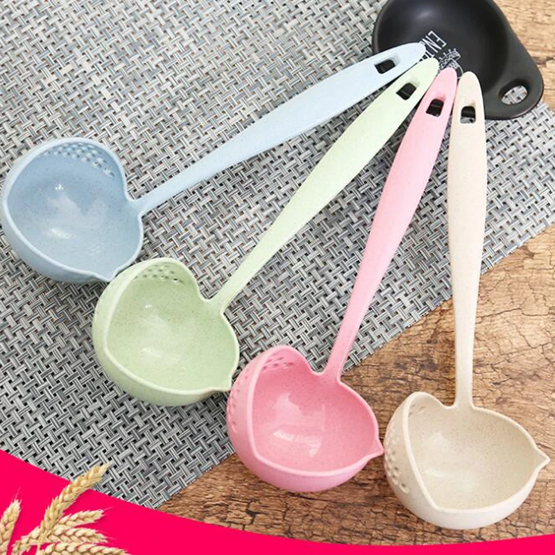 

1PC Creative Multifunctional Soup Spoon & Colander Soup Filter Long Handle Special Design 2 in 1 Kitchen Accessories Gadgets