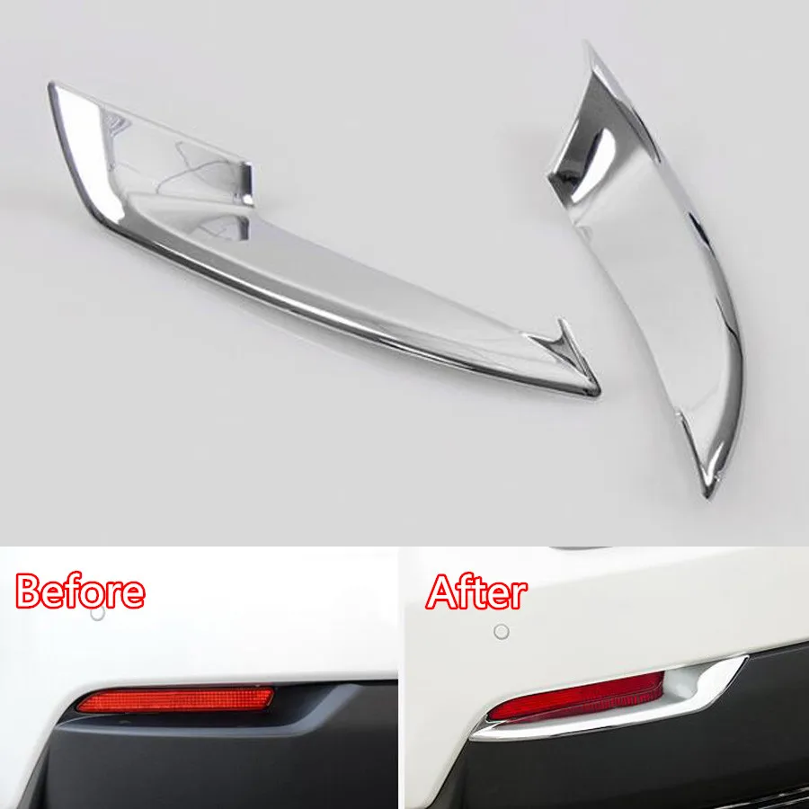 Chrome ABS Auto Car Rear Tail Fog Light Lamp Frame Trim Cover Styling For Lexus NX NX200 300h 2015 2016 Accessories