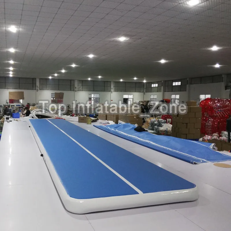 Tumbling Luft matte 10m blau aufblasbare Gymnastik Air track Boden Tumbling Air Track für Kinder kostenlos eine Pumpe