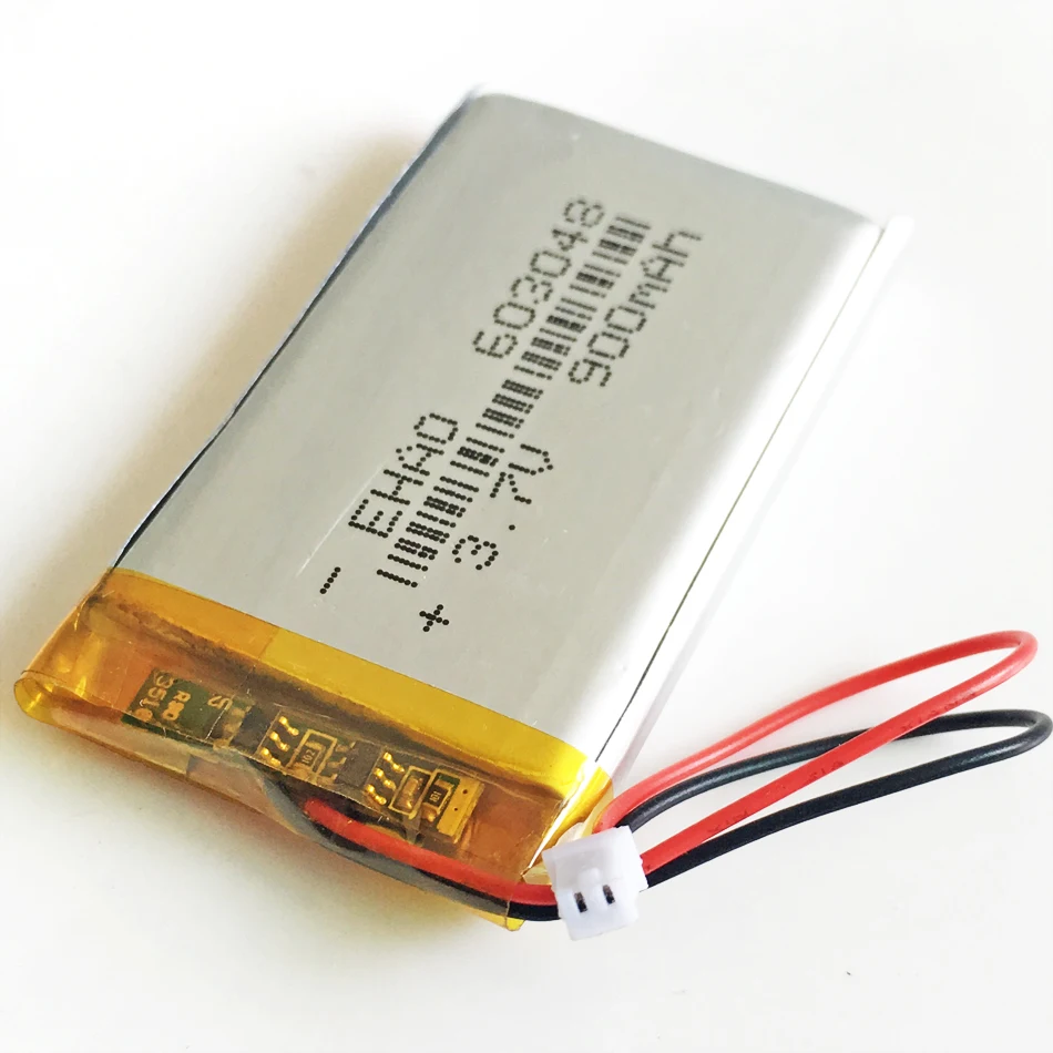 3.7V 900mAh akumulator LiPo + JST 1.25mm 2-pinowy 603048 wtykowy do GPS kamera Bluetooth zegarek LED rejestratora telefonu komórkowego