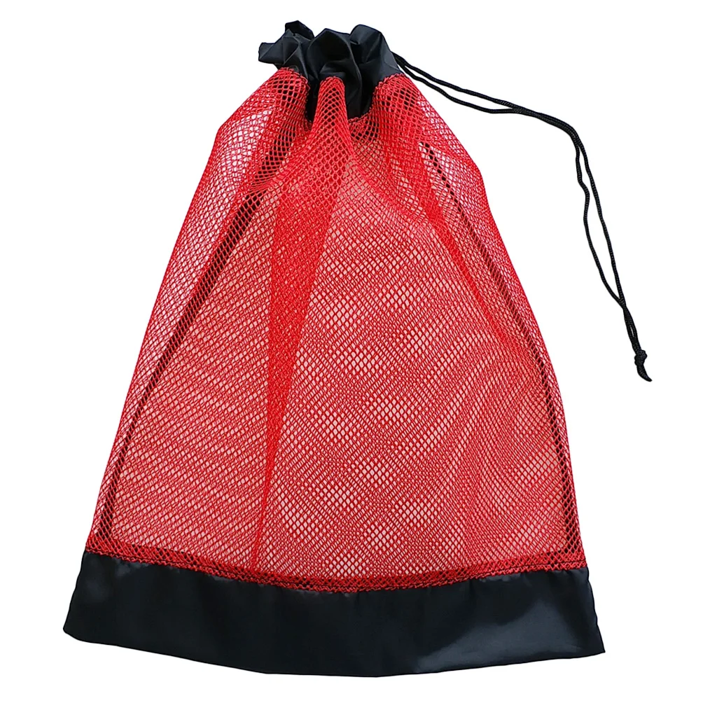 Bolsa de almacenamiento con cordón de malla compacta de alta resistencia para buceo, máscara de esnórquel, aletas de gafas, equipo de engranajes