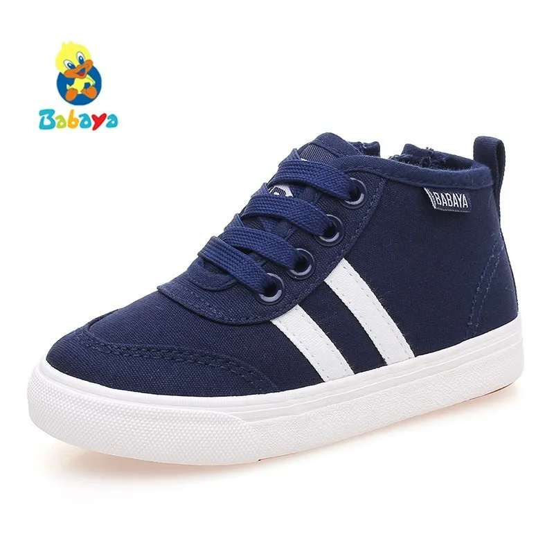 Children Canvas Shoes Boys Girls Sneakers Breathable 2018 New Spring Autumn Fashion Kids Casual Shoes For Girls High Shoes