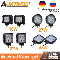 Auxtings 4'' 18W 27W 48W Offroad Car 4WD Truck Tractor Boat Trailer 4x4 SUV ATV 12V 24V Spot Flood LED Light Bar LED Work Light