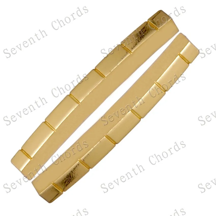 10 Stück/Set Gebogene 6-Saiten-Sattelstücke aus Messing für E-Gitarren in zwei Größen zur Auswahl, Gitarrenteile – Detail 1