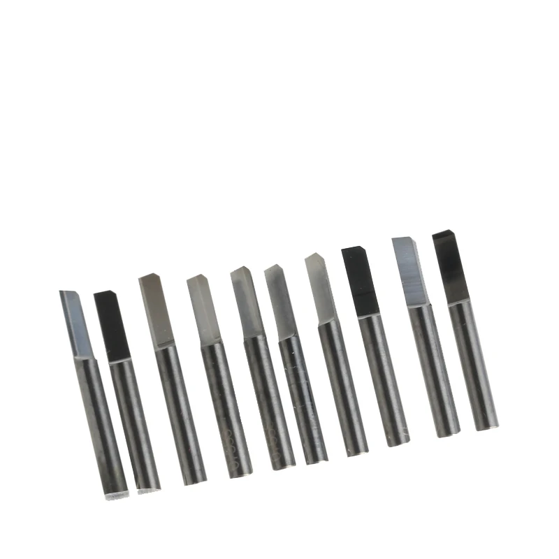 

10pcs 3.175*3.0*12mm TOP Quality One Straight Flute Cutting Bit half straight CNC router bits HUHAO