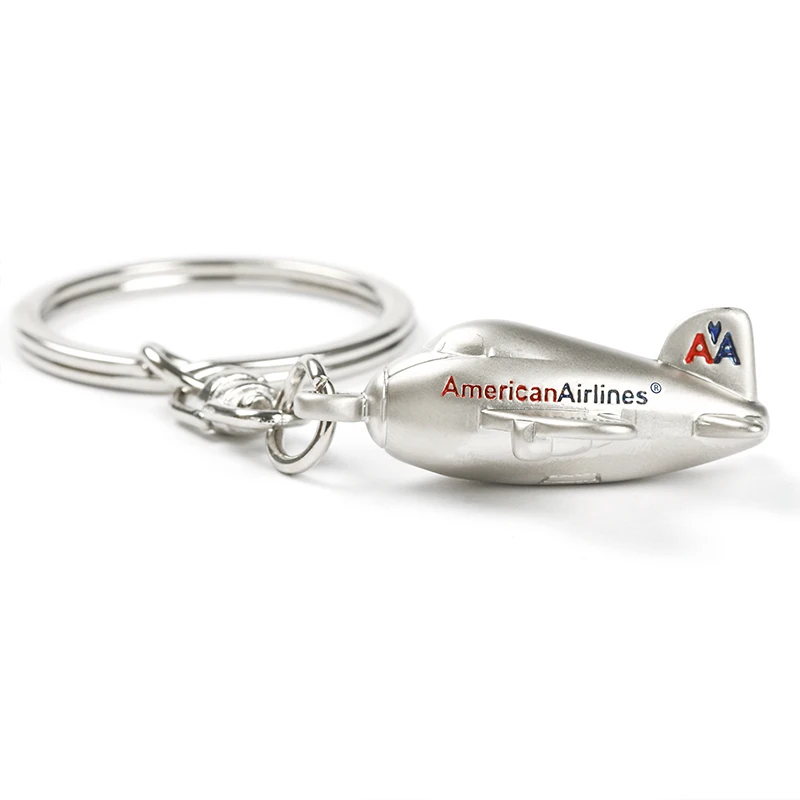 Airliner Keychain Fashion American Civil Aviation Aircrafts Airlines Air Plane Key Chain Ring Key Fob Keyring Gift