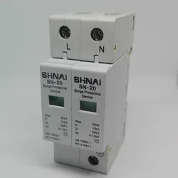 SPD 10KA-20KA 1P+N 2P surge arrester protection device electric surge protector D ~385V AC