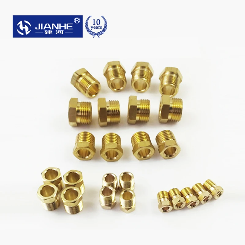 

50PCS JAINHE GN type 4/6/8/10/12mm Male Threaded Female Threaded Brass Coupler Adapter Brass Pipe Fitting/ Joint