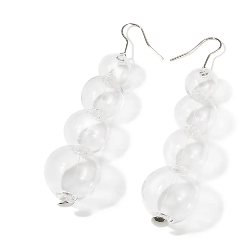Original Unique Bulbs  Dangle Earrings For Women Cool Clear Glass Ball Long  Jewelry Earrings Femme
