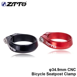 ZTTO CNC Seatpost Clamp 34.9mm High-strength Seat Post Tube Clip Thread lock Clamp 31.8MM Black Red For MTB Road Bike Bicycle