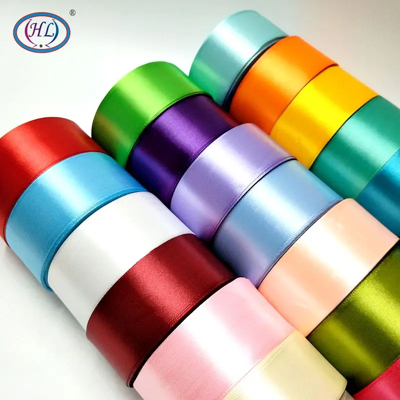 HL 6/10/15/20/25/40/50mm 25 Yards Satin Ribbons DIY Artificial Silk Roses Supplies Handicraft Sewing Accessories Material