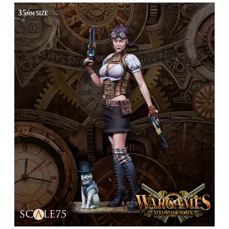 بريجيت لافاييت 35 مللي متر ، تحتوي على قطط ، نموذج الراتنج الشكل GK ، مجموعة غير مجمعة وغير مطلية #2