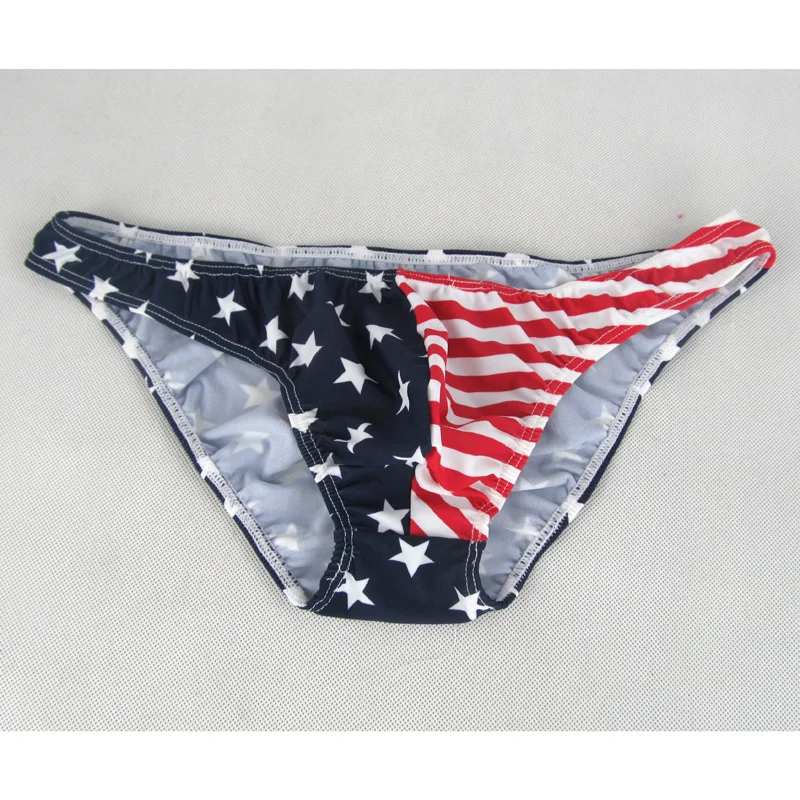 

Ultra-low-waist rise sexy bikini briefs flag leopard print strawberry black and white