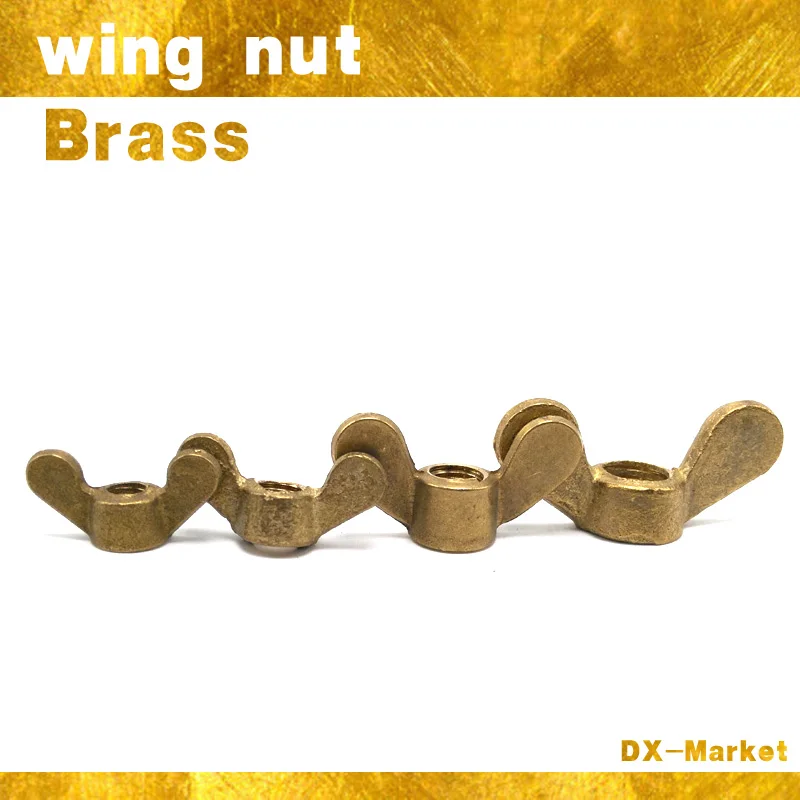 m3 , 30pcs , Metric Thread wing nut DIN315 brass Lock Wing Nuts , thumb nuts ,B012