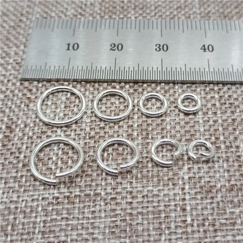 925 Sterling Silver Open Closed Jump Rings 1mm Thickness, Diameter 5mm 6mm 8mm 10mm for Bracelet Necklace