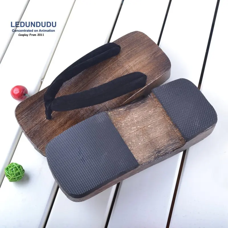 شباشب نينجا قباقيب خشبية مسطحة جيتا ساموراي صنادل صيفية كاجوال للحفلات التنكرية لحفلات الهالوين